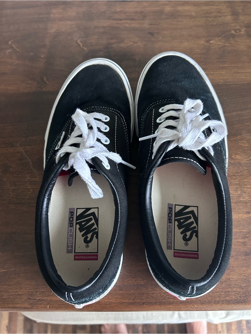 Vans Black & White Low-Top Skate Sneakers - PRO CUSH